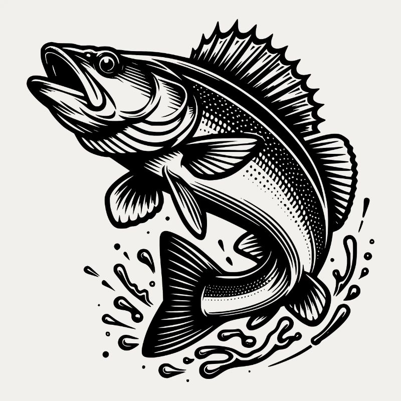 Large Jumping Zander Fish