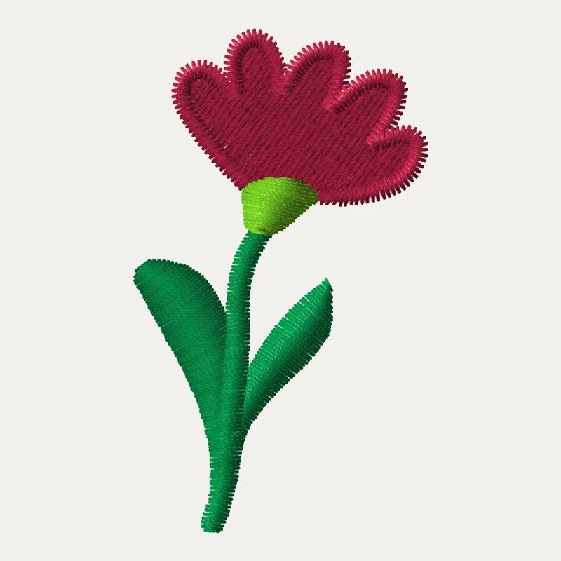 Fleur brodée