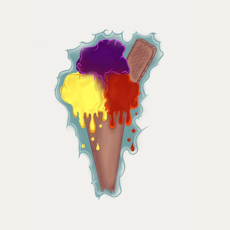 Regenbogen Eis 