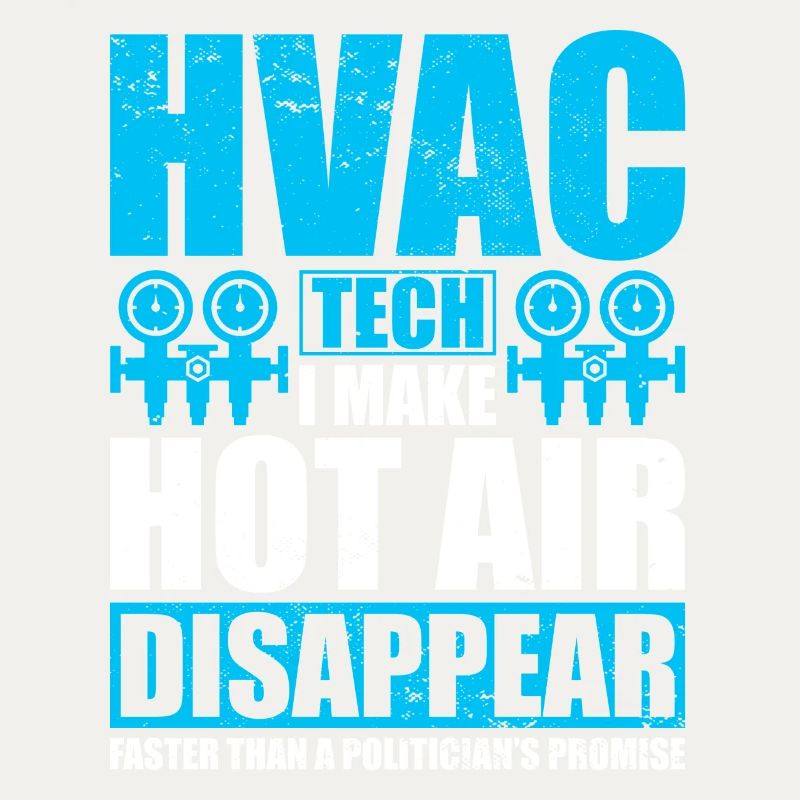 HVAC Techniker Ich Lasse Heiße Luft Verschwinden