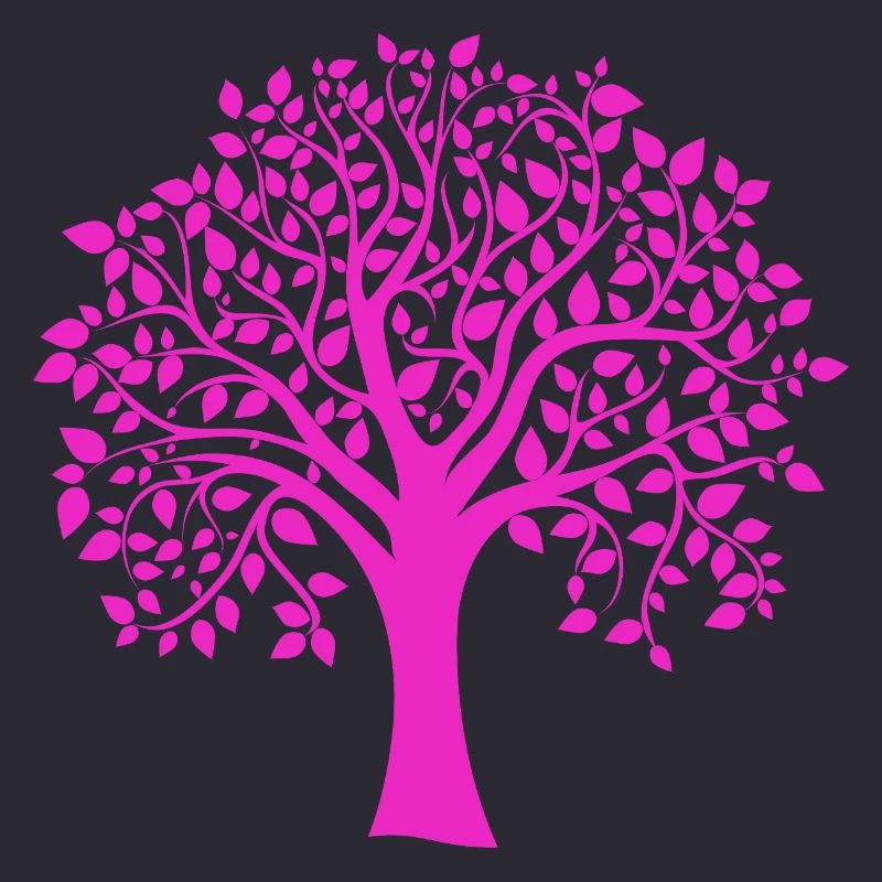 Rosa Jumbo-Baum-Muster-Silhouette