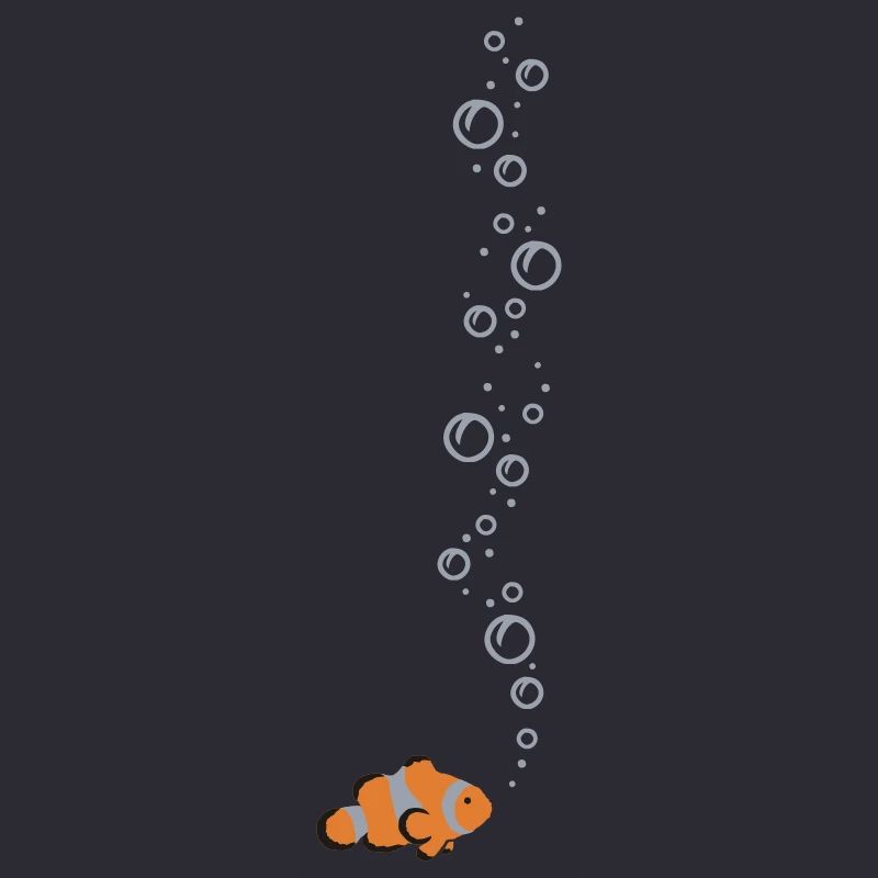 Clownfisch with bubbles
