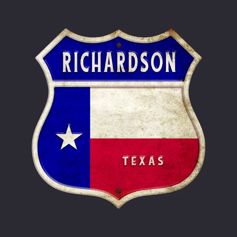 Richardson Texas Crest Flag Design