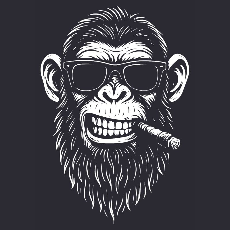 Affe mit Bart und Zigarre