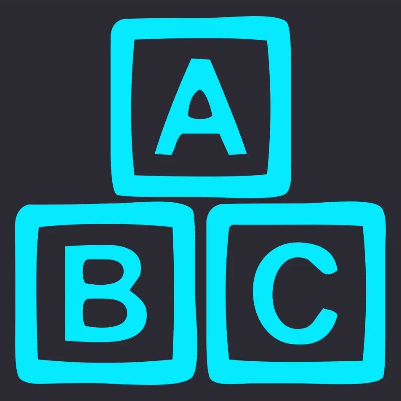 Neon ABC Block Muster