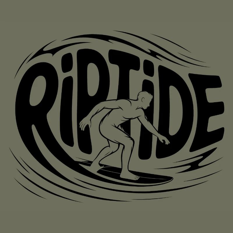 Riptide - Logo de surfeur cool