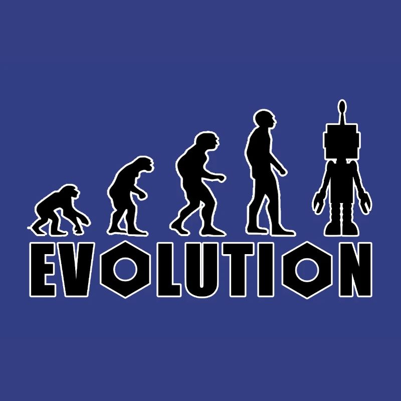 Evolution von Mensch zu Android