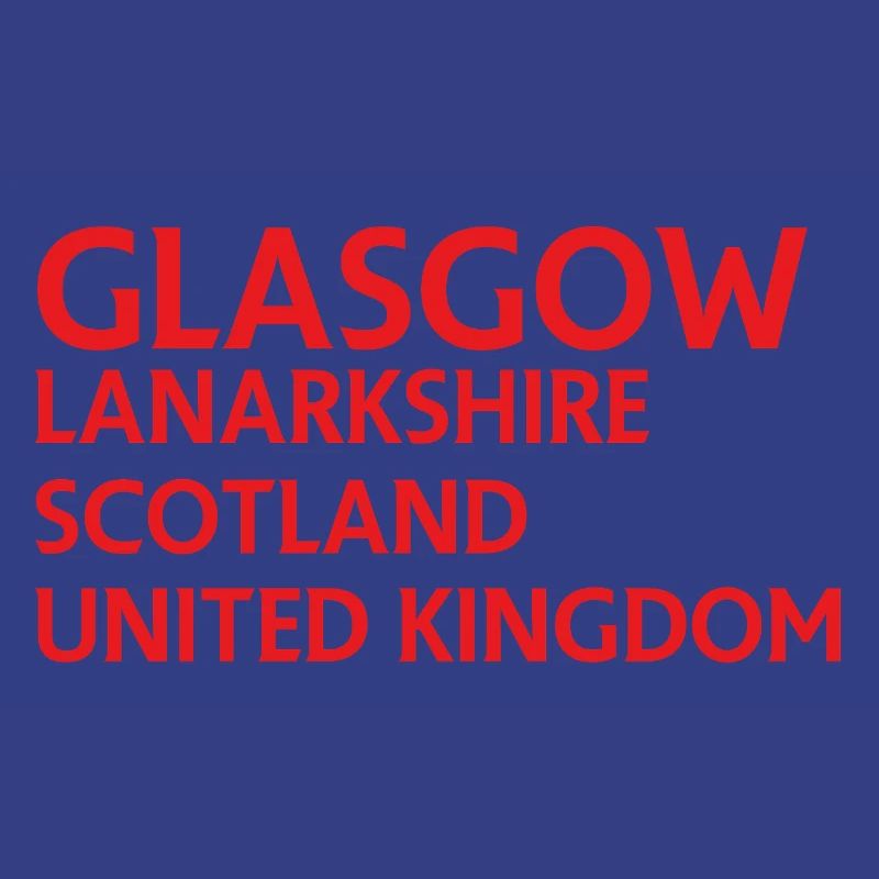 Glasgow – Scotland Textdesign