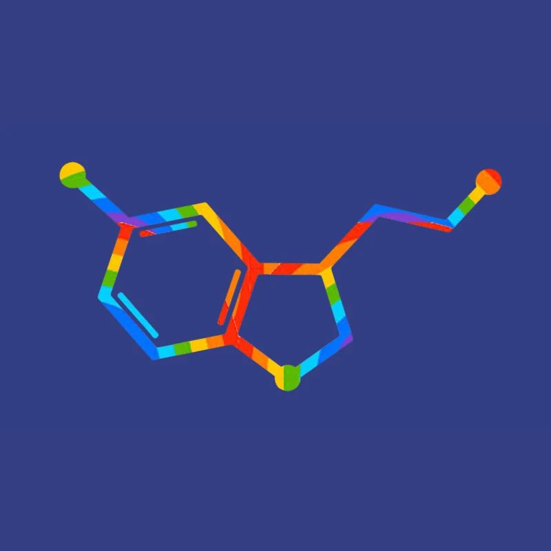 Rainbow Molecule Geometry - seratonin
