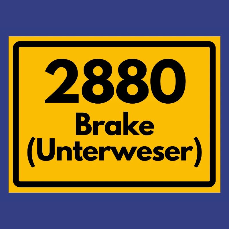 OLD POSTCODE ZIP CODE RETRO 2880 BRAKE UNTERWESER!