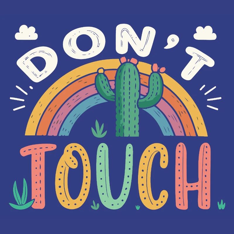 Rainbow Cactus Do Not Touch