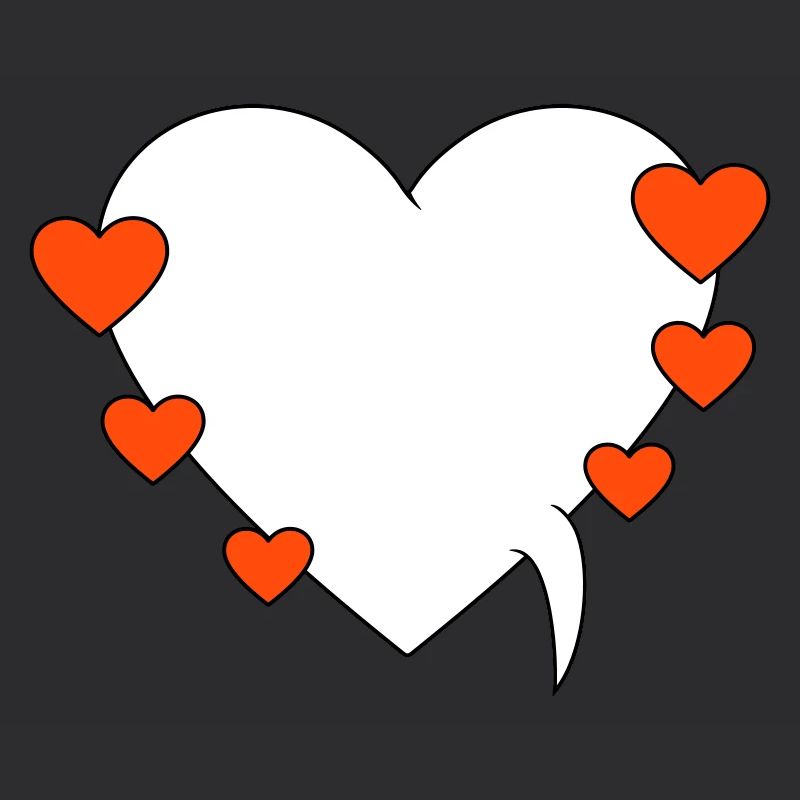 Speech bubble with hearts