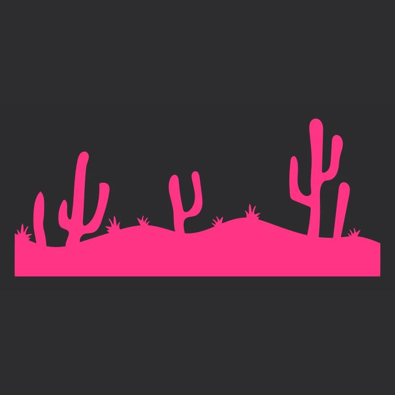Many Cacti Cactus Desert Cool Purple Evening Night