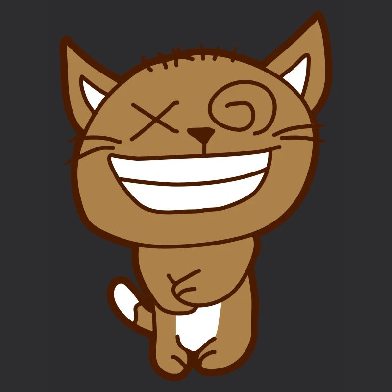 Insane Cat Squints Funny Crazy Grimace