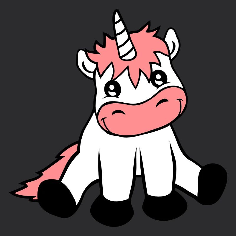 Sitzendes niedliches Einhorn