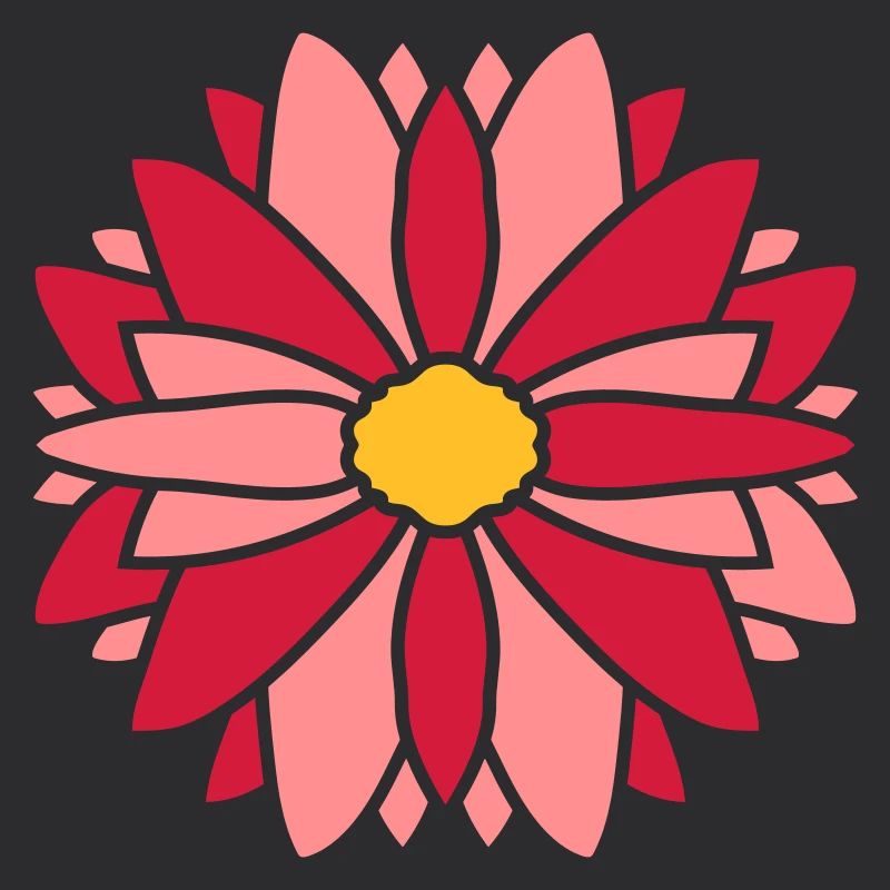 Rote Hübsche Blume Design