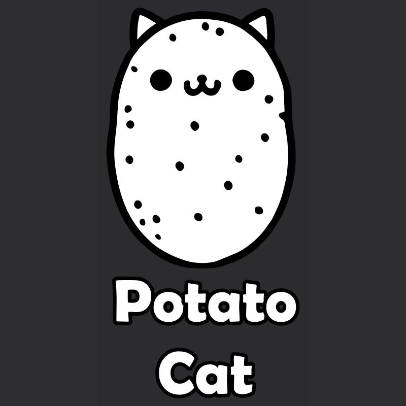 Mignon chat pomme de terre - Potato Cat Design