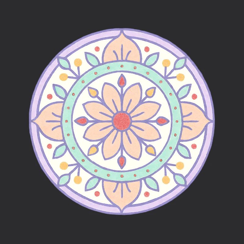 Mandala with risograph effect