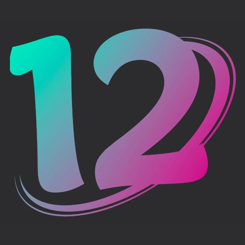 Numéro 12 multicolore
