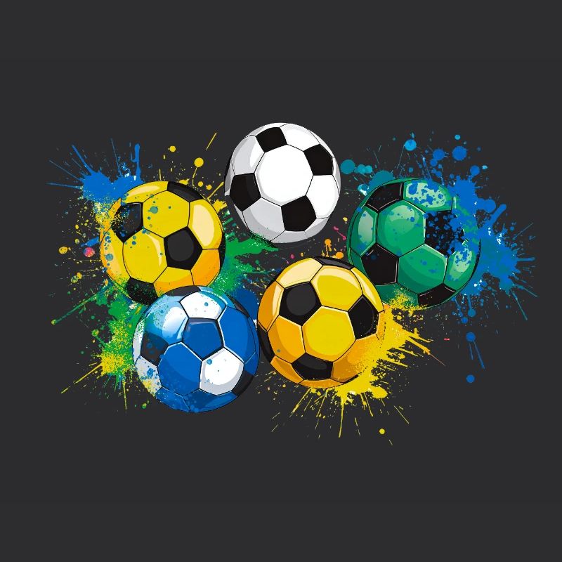 Fußball,Bälle,bunt,Graffiti,Malerei, illustration