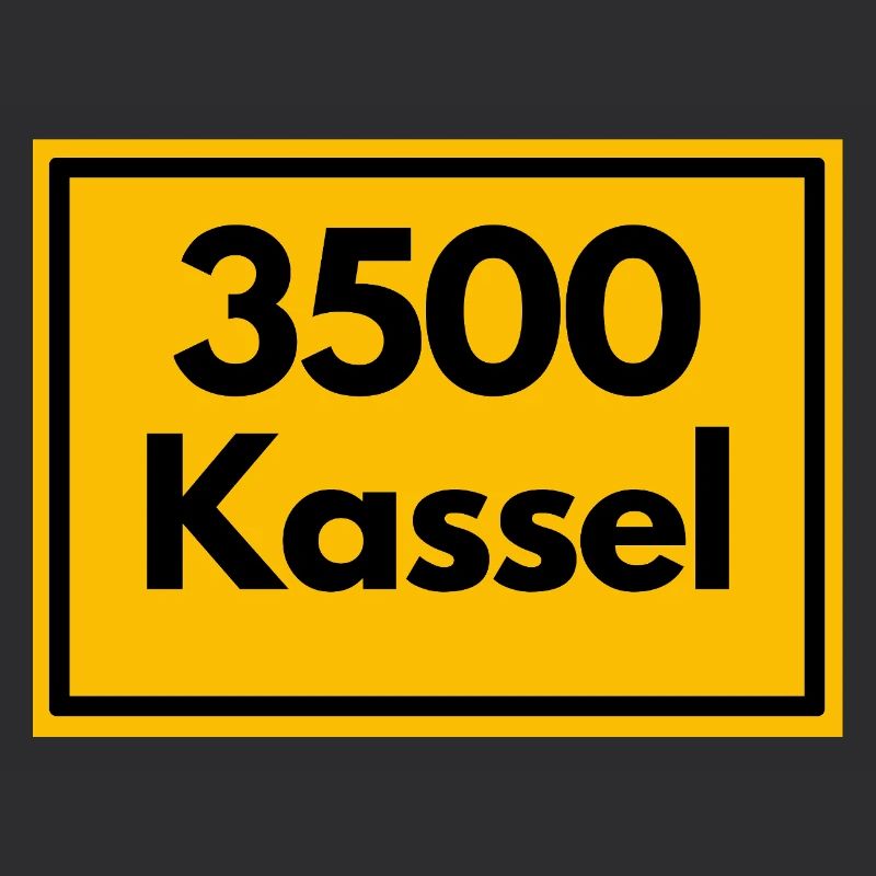 Panneau de lieu - puis rétro ancien code postal 3500 KASSEL