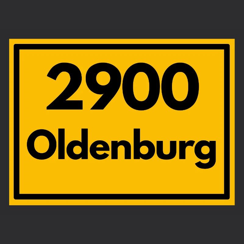 Panneau de lieu - puis rétro ancien code postal 2900 OLDENBURG