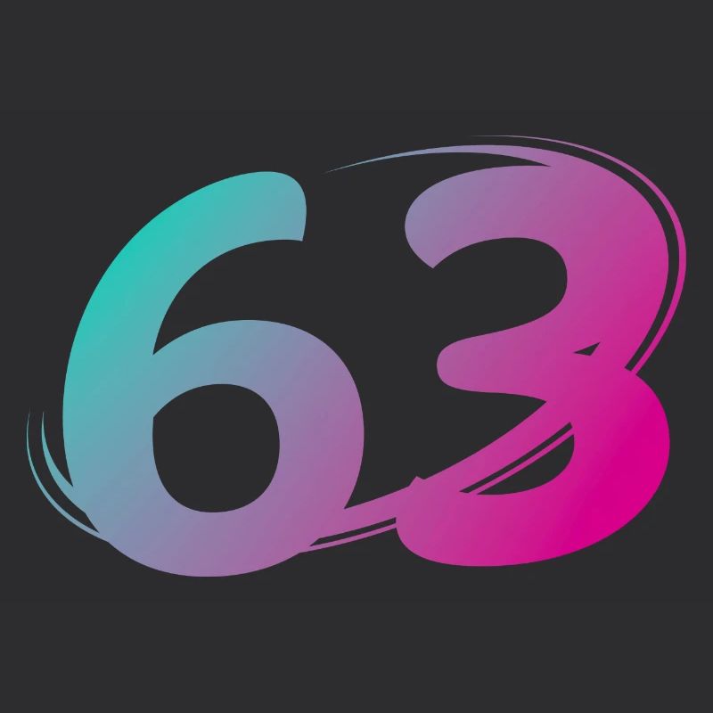 Numéro 63 multicolore