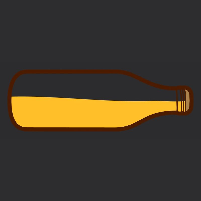 Bouteille de bière couchée