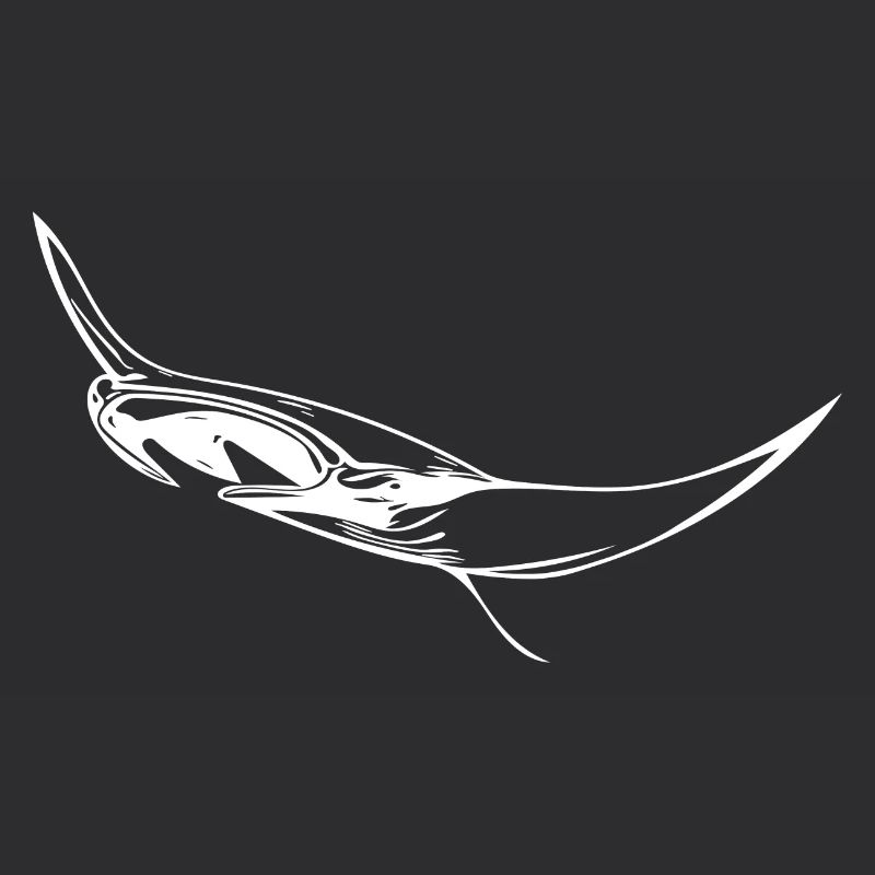 Eleganter schwimmender Mantarochen