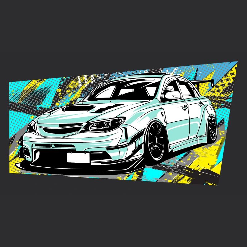 Car comic style
