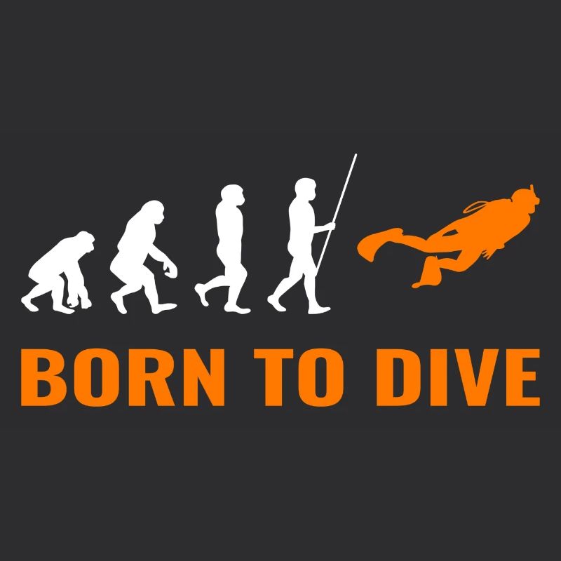 Tauchen Evolution Taucher Scuba Spruch