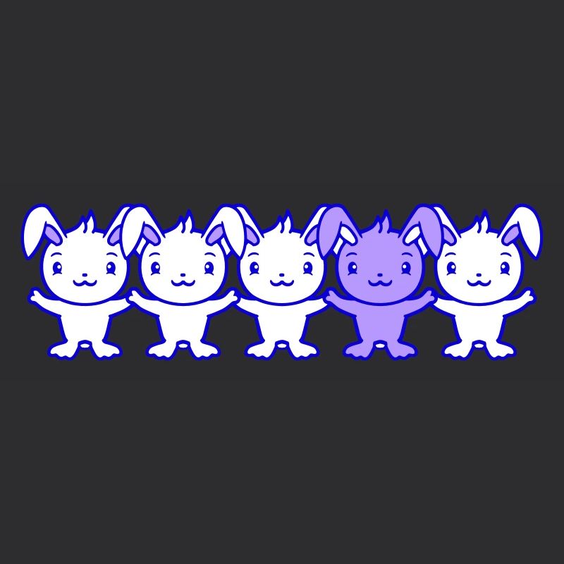 5 Hasen Freunde Unterschied Be Different Anders