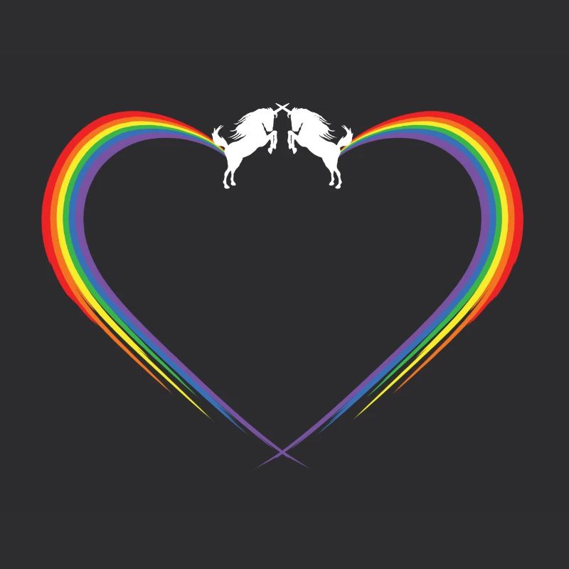 Einhorn Paar Regenbogen Furz Herz