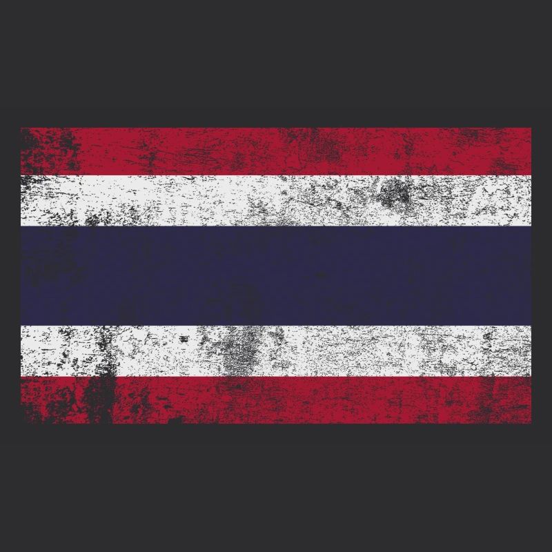 Drapeau Thaïlande Drapeau Grunge Rétro Vintage
