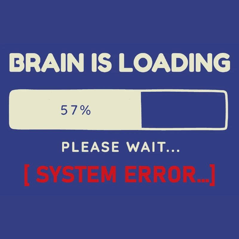 System Error Outfit Gehirn wird Geladen Design