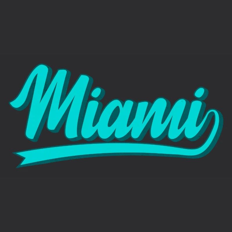 Miami Neon Script Turquoise