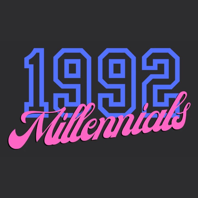 Retro 1992 Millennial Numeric Design