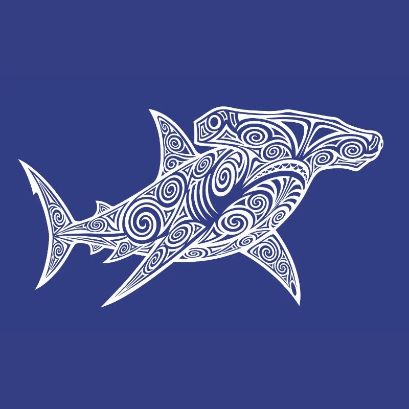 Conception de plongée maorie de requin-marteau