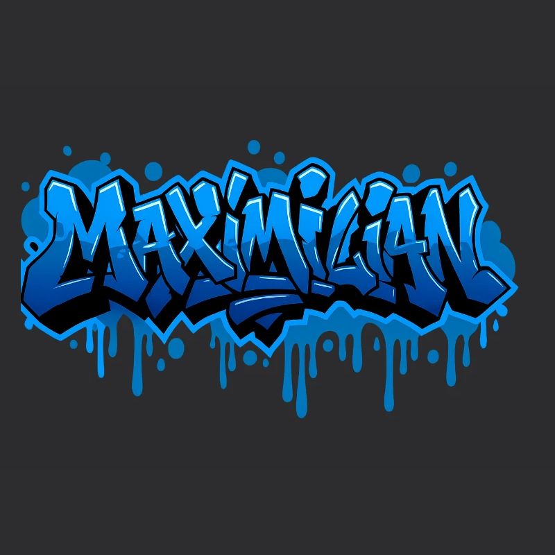 Graffiti MAXIMILIAN Name Geschenk Ideal Printabl