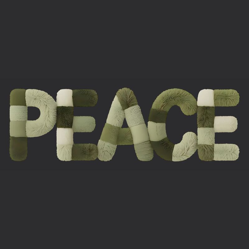 Modern Patchwork Peace Style Sticker