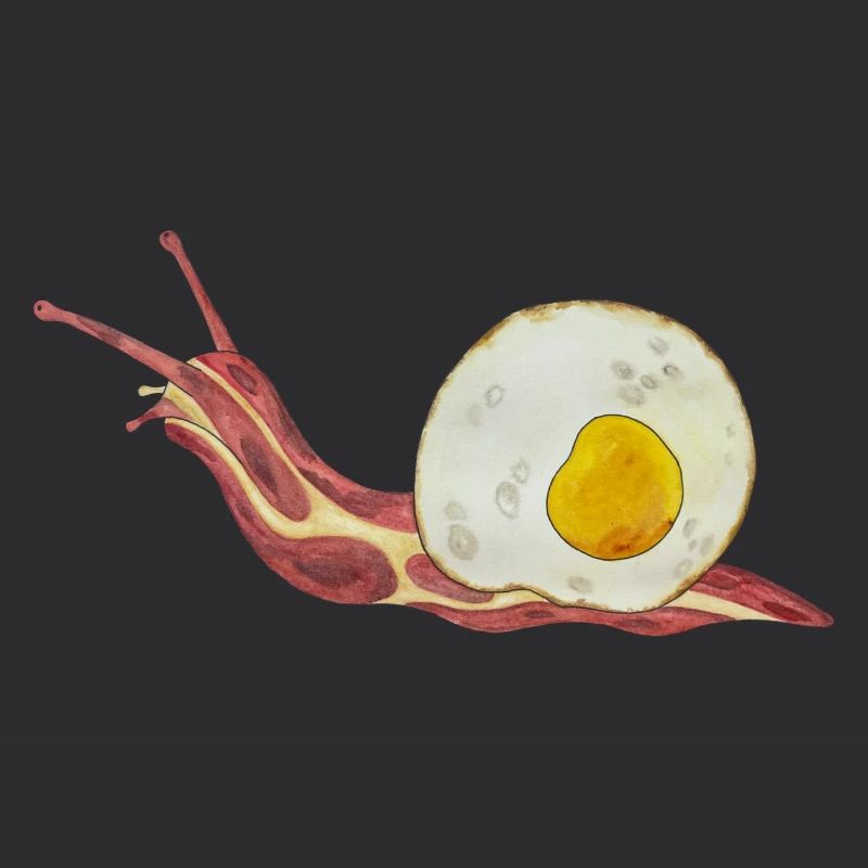 Baconschnecke Bacon and egg Spiegelei