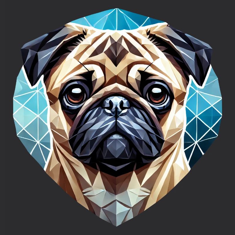 Pug Face Geometry Art