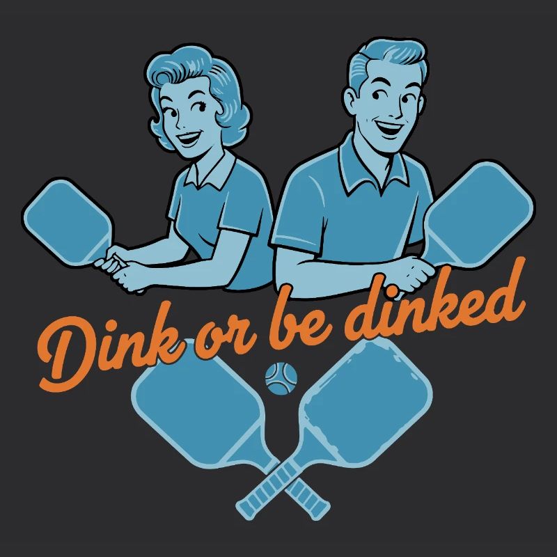 Pickleball-lustiger Spieler Dink Oder Werde Liebe