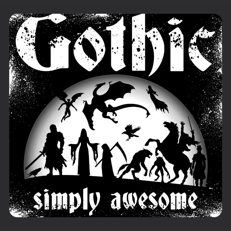Gothic, spooky full moon creatures