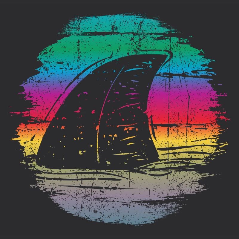 Sunset Surfer Wave Illustration