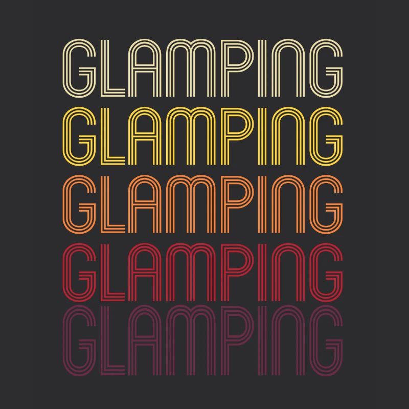 Glamping Camping Camper Spruch Retro Geschenk