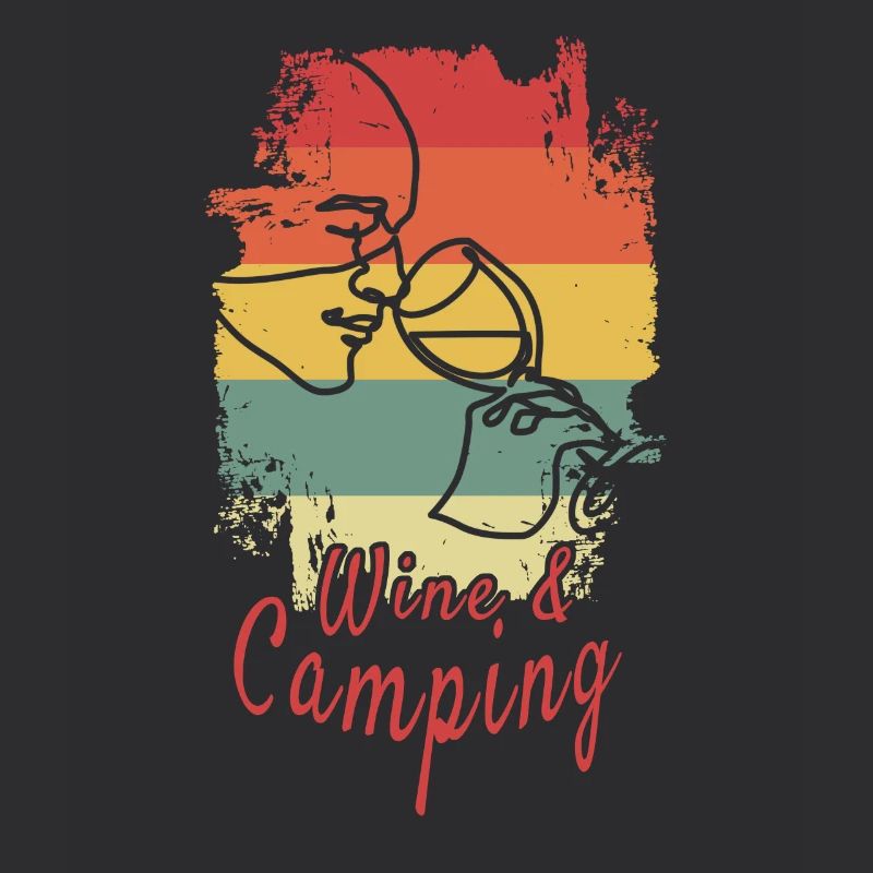 Camping Drinking Wine