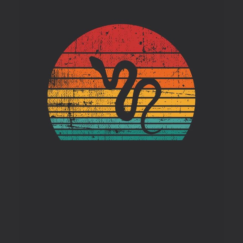 Snake Retro Reptile Python Idée cadeau