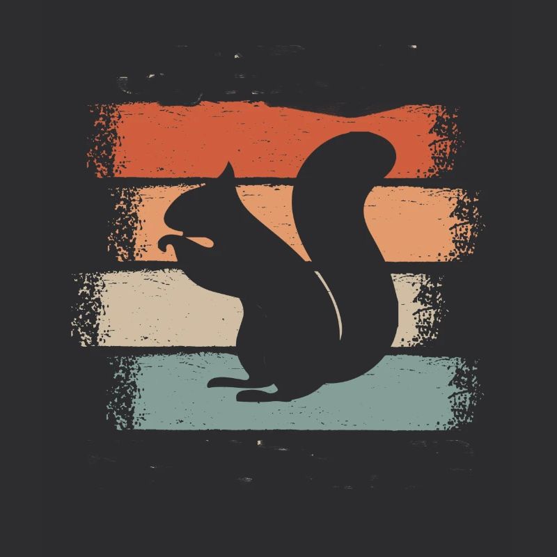 Eichhörnchen Baumhörnchen Retro