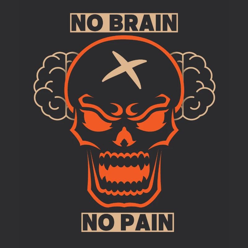 Skull, Skull, Brain, Brain funny saying